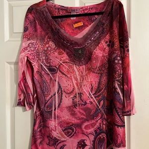 Lovely light weight beaded top - simple yet elegant